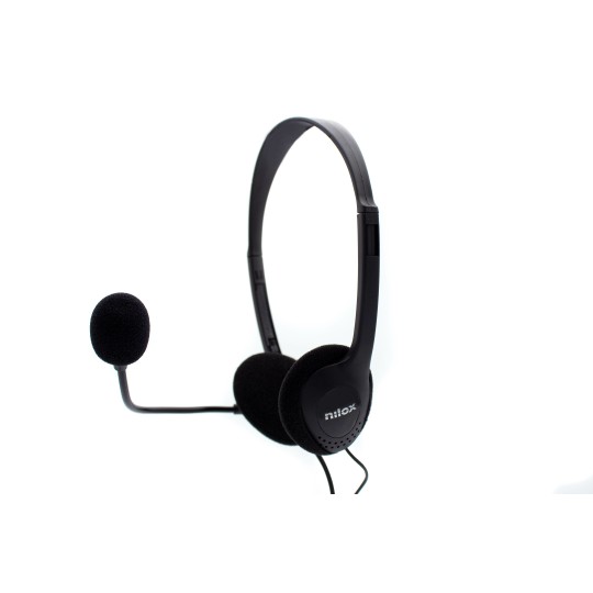 Nilox auriculares nxcm0000004 doble jack negro