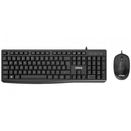 Nilox teclado y raton usb nxkme0012 negro
