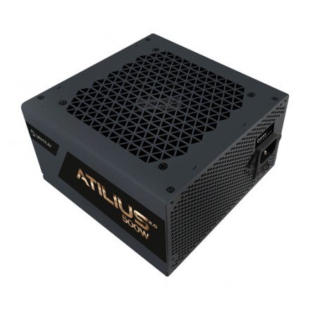 Fuente De Alimentacion Unyka Atx Uk212501 Atilius 2.0 Black 500w Apfc 80+ Bronze Ventilador 120mm Ultra Silencioso 85% Eficie