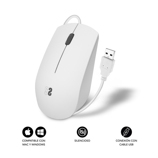 RATON SUBBLIM BUSINESS SILENCIOSO CON CABLE USB 1200 DPI B