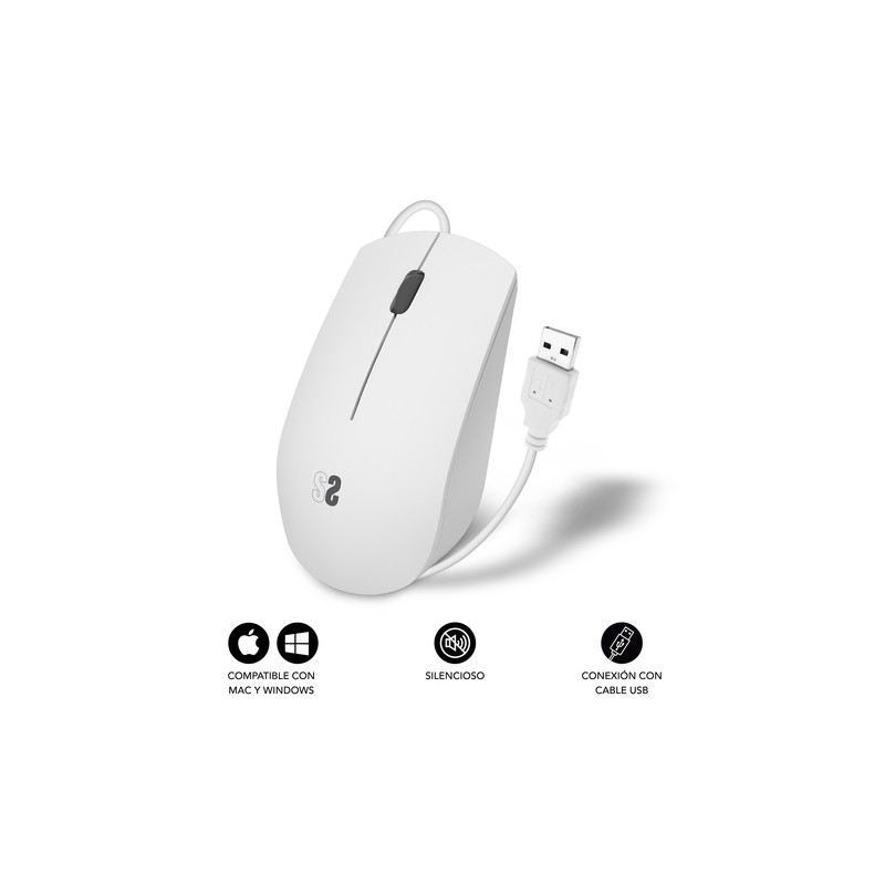 RATON SUBBLIM BUSINESS SILENCIOSO CON CABLE USB 1200 DPI B