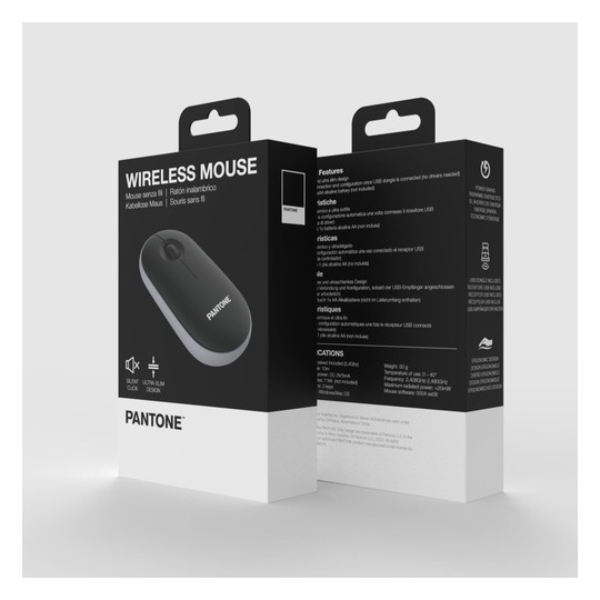 Celly raton pantone inalambrico negro click silen.