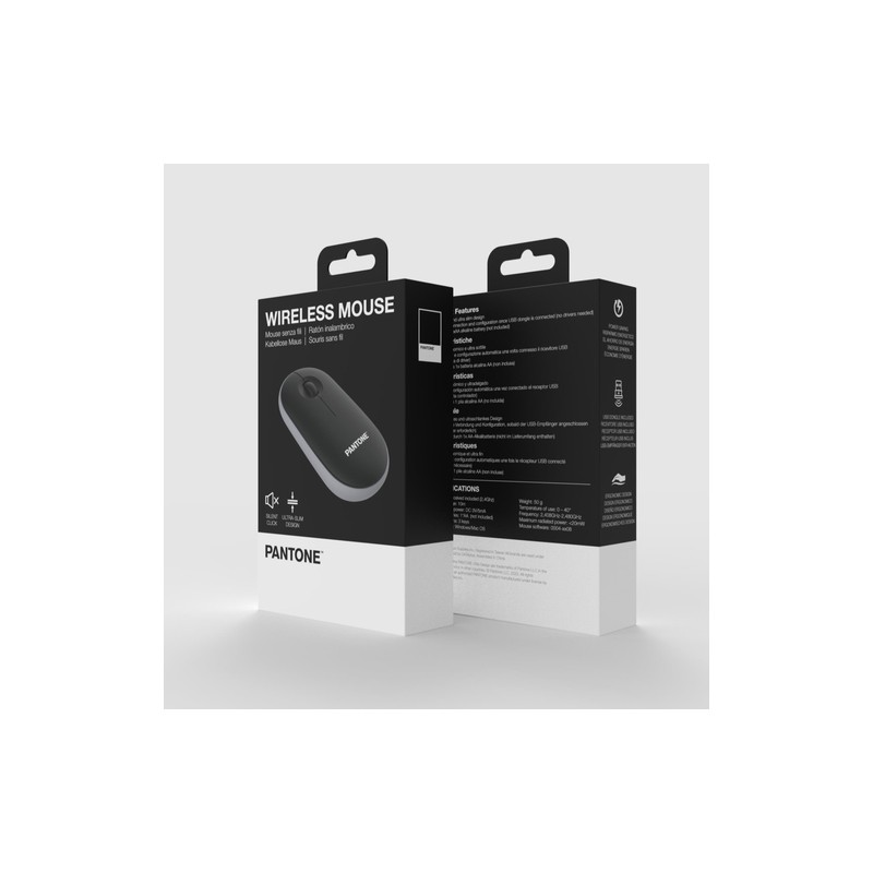 Celly raton pantone inalambrico negro click silen.