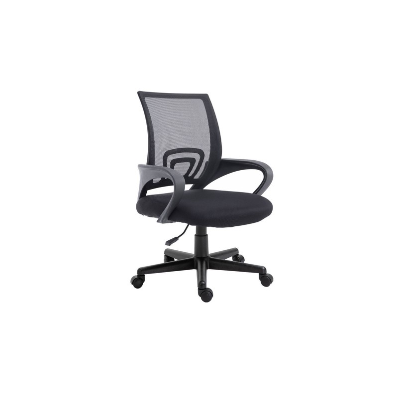 Silla De Oficina Equip De Malla Color Negro Recubrimiento Pu De Alta Calidad Diseño Ergonomico
