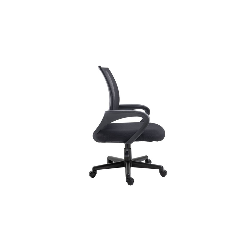 Silla De Oficina Equip De Malla Color Negro Recubrimiento Pu De Alta Calidad Diseño Ergonomico