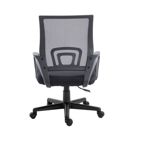 Silla De Oficina Equip De Malla Color Negro Recubrimiento Pu De Alta Calidad Diseño Ergonomico