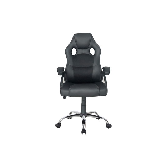 Silla De Oficina Ergonomica Equip Color Negro Recubrimiento Pu De Alta Calidad Diseño - Promo