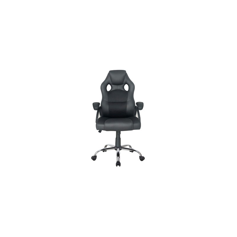 Silla De Oficina Ergonomica Equip Color Negro Recubrimiento Pu De Alta Calidad Diseño - Promo