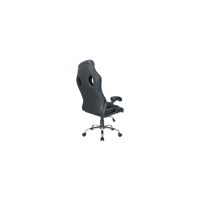 Silla De Oficina Ergonomica Equip Color Negro Recubrimiento Pu De Alta Calidad Diseño - Promo