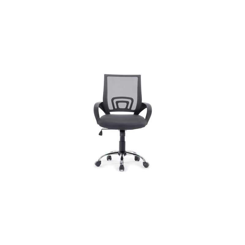 Silla De Oficina Equip De Malla Color Gris Oscuro Recubrimiento Pu De Alta Calidad Diseño Ergonomico