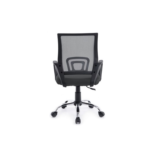 Silla De Oficina Equip De Malla Color Gris Oscuro Recubrimiento Pu De Alta Calidad Diseño Ergonomico
