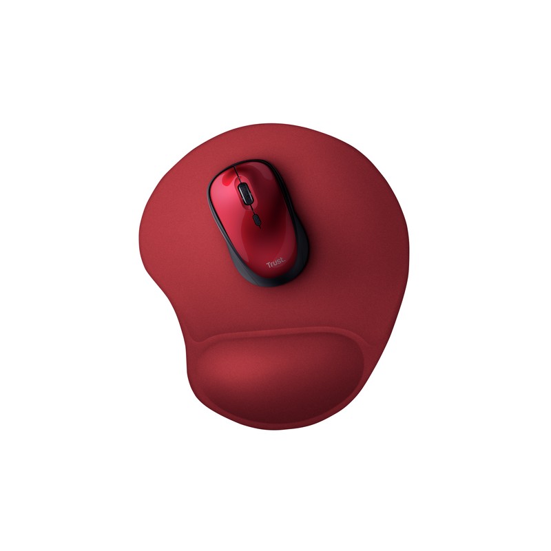 Alfombrilla Trust Bigfoot Gel - Base Antideslizante - Superficie De Microfibra Color Rojo 20429