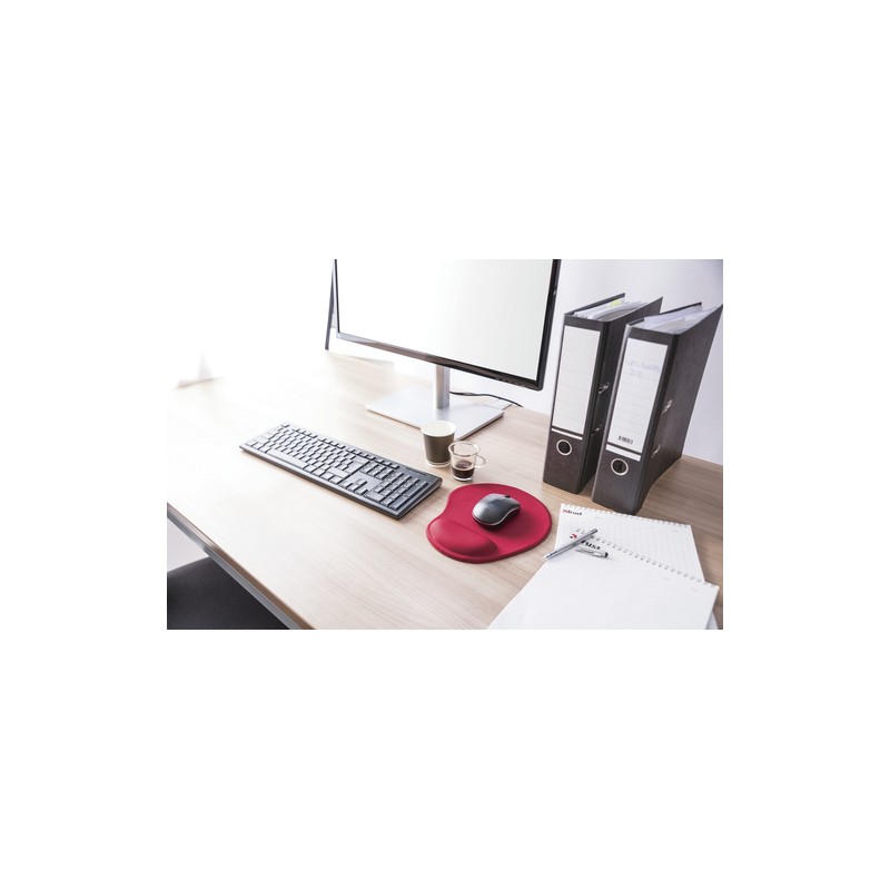 Alfombrilla Trust Bigfoot Gel - Base Antideslizante - Superficie De Microfibra Color Rojo 20429