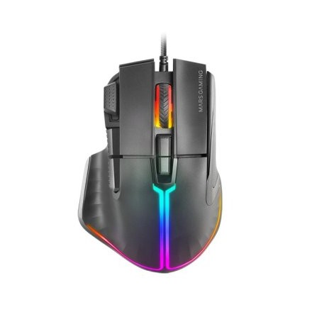 Mouse Mars Gaming Mm-xt Black 9b 12800dpi Rgb Cable Feather Paracord