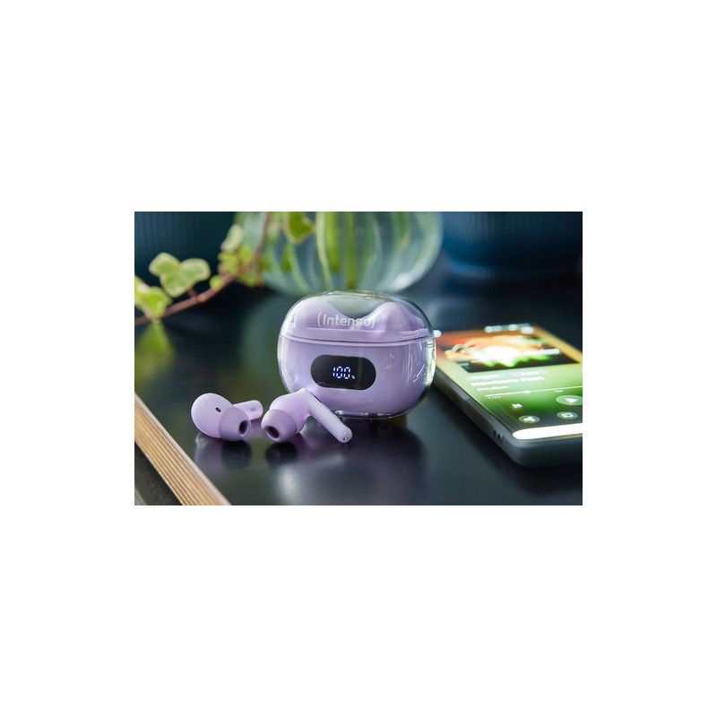 Intenso | buds plus auriculares tws anc+enc | lila