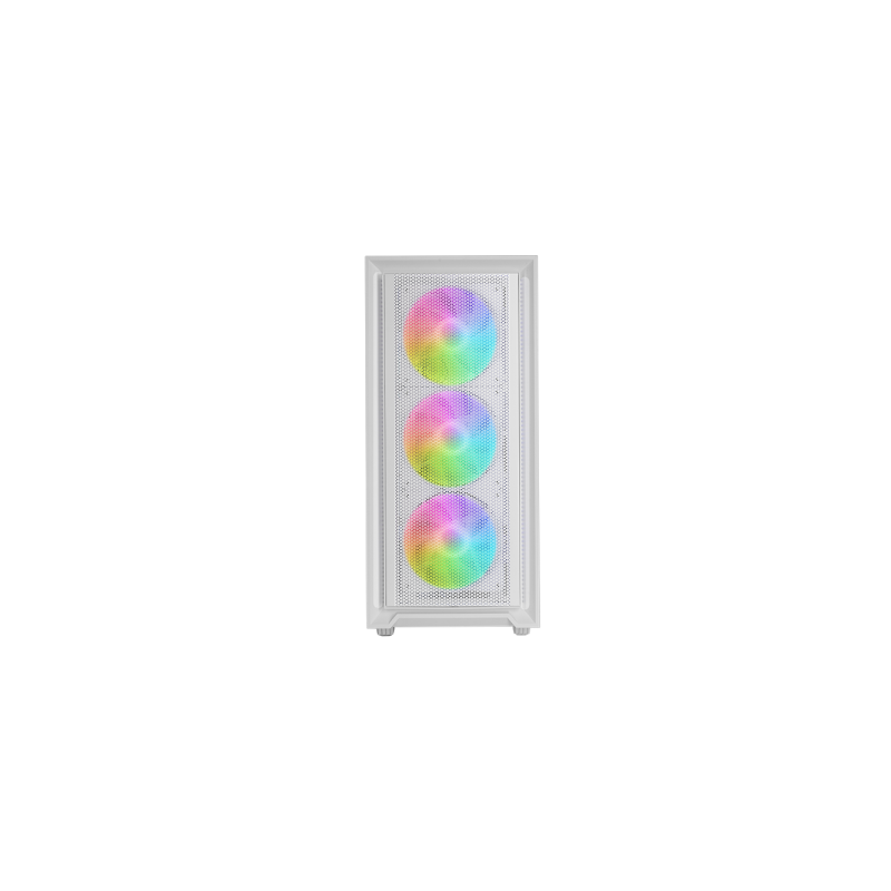 Caja Atx Semitorre Gaming Mars Gaming Mcairw Frontal Blanco De Malla 4x120mm Rainbow