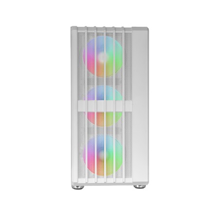 Caja Atx Semitorre Gaming Mars Gaming Mcvaultw Frontal Blanco Malla Vertical 4x120mm Argb 3xpci Vert