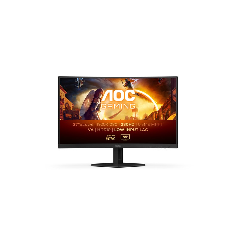 Monitor Aoc Gaming 27" C27g4zxe 2 Hdmi Displayport Mini Clav Auri Full Hd 1920x1080 280hz 0,3ms Vesa