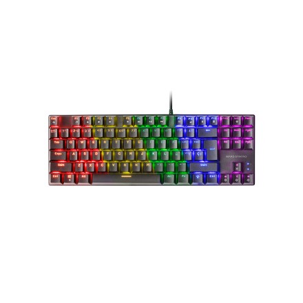Teclado Mecanico Compacto Tkl Mars Gaming Mk80 Italiano Black Iluminacion 12efectos Switch Marron  Rgb Pr De 1000hz