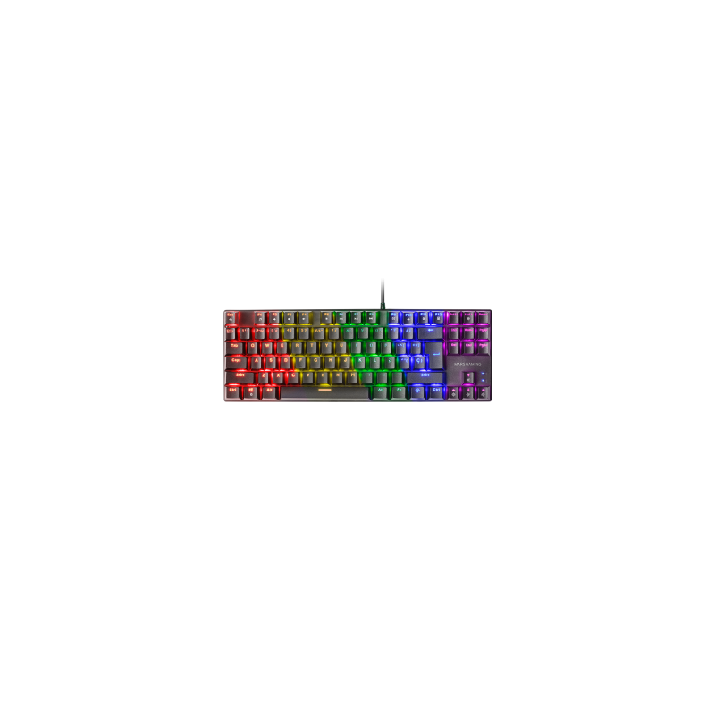 Teclado Mecanico Compacto Tkl Mars Gaming Mk80 Italiano Black Iluminacion 12efectos Switch Marron  Rgb Pr De 1000hz