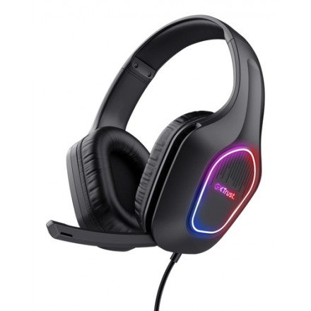 Headset Trust Gaming  Gxt416 Zirox  Conexion Audio Y Microf De 3,5 Mmn Puerto Usb-a Para La Ilumin