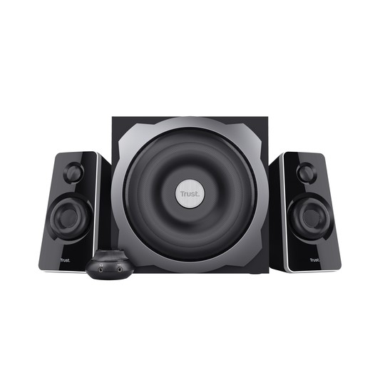 Altavoces 2.1 Trust Tytan Subwoofer De Madera, Mando A Distancia Potencia Salida 60w Rms Negro