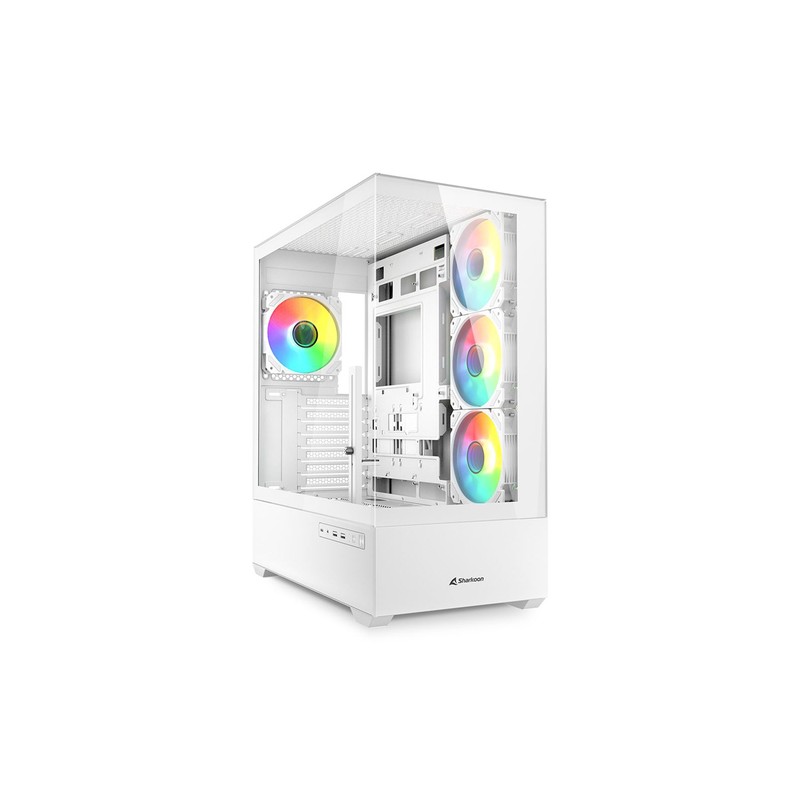 CAJA GAMING SHARKOON AK6 TGV ATX BLANCO 4XVENT 120MM 2XUSB SN FUENTE