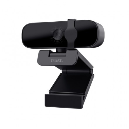 Webcam Con Microfono Trust Tanor Full Hd 1080p Negra  Para Videolla Nitidas Con 85% Mat. Recicl25548