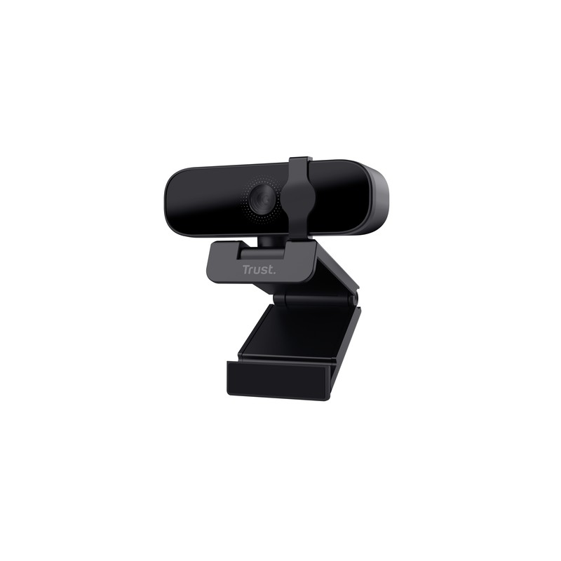 Webcam Con Microfono Trust Tanor Full Hd 1080p Negra  Para Videolla Nitidas Con 85% Mat. Recicl25548