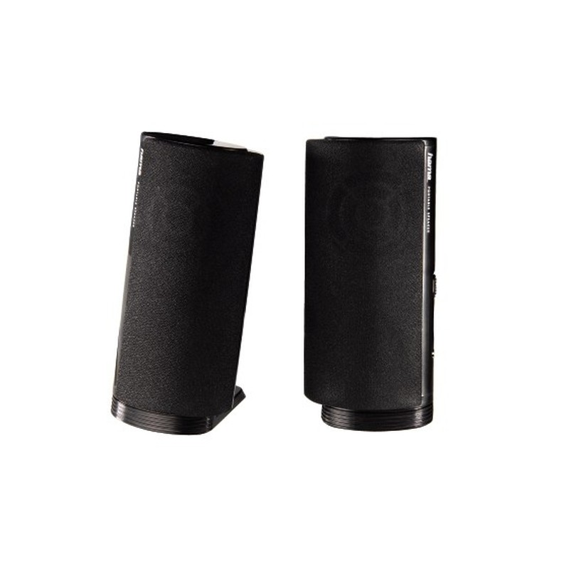 Altavoces 2.0 Hama  Jack 3.5mm Alimentado Por Usb Entrada Para Auriculares Control De Volumencolor Negro