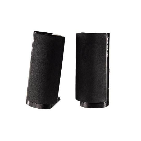 Altavoces 2.0 Hama  Jack 3.5mm Alimentado Por Usb Entrada Para Auriculares Control De Volumencolor Negro
