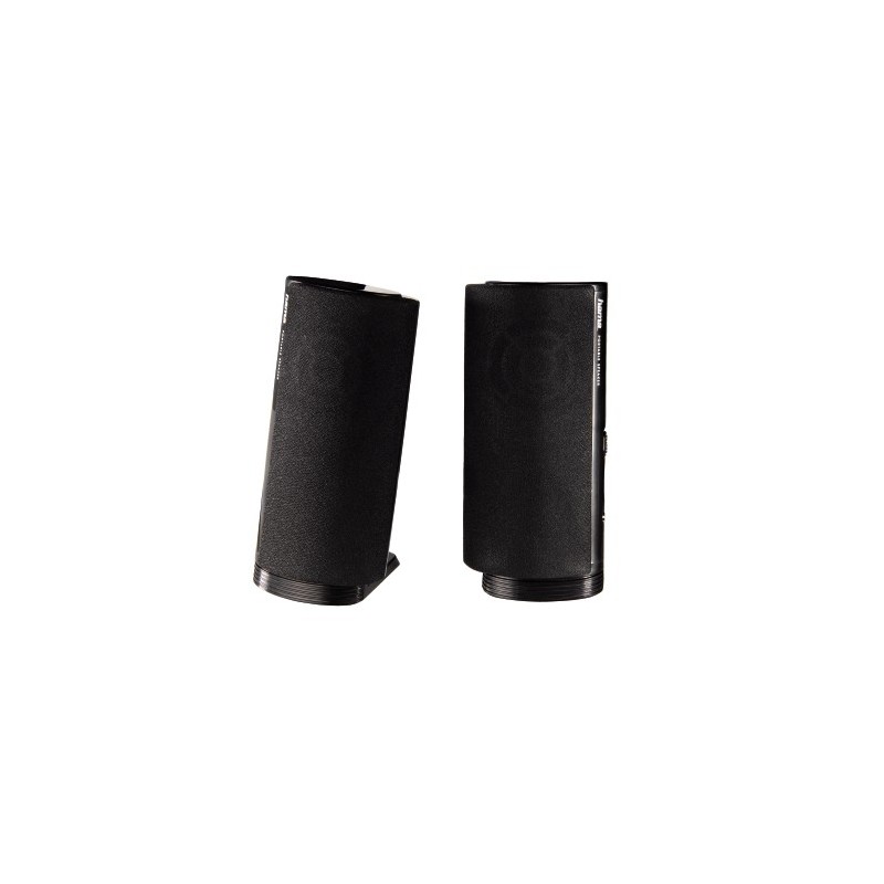 Altavoces 2.0 Hama  Jack 3.5mm Alimentado Por Usb Entrada Para Auriculares Control De Volumencolor Negro