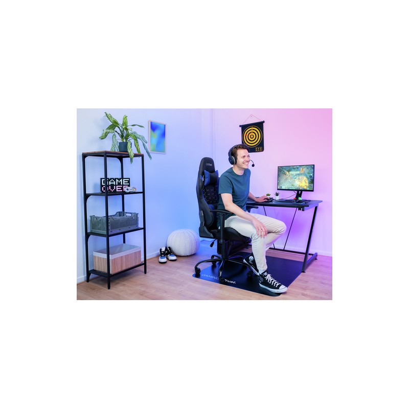 Silla Gamer Trust Gxt 708 Resto Gaming Giratoria 360 Elevador De Gas Clase 4 Respaldo Ajustable Entre 90º Y 180º Color Negro