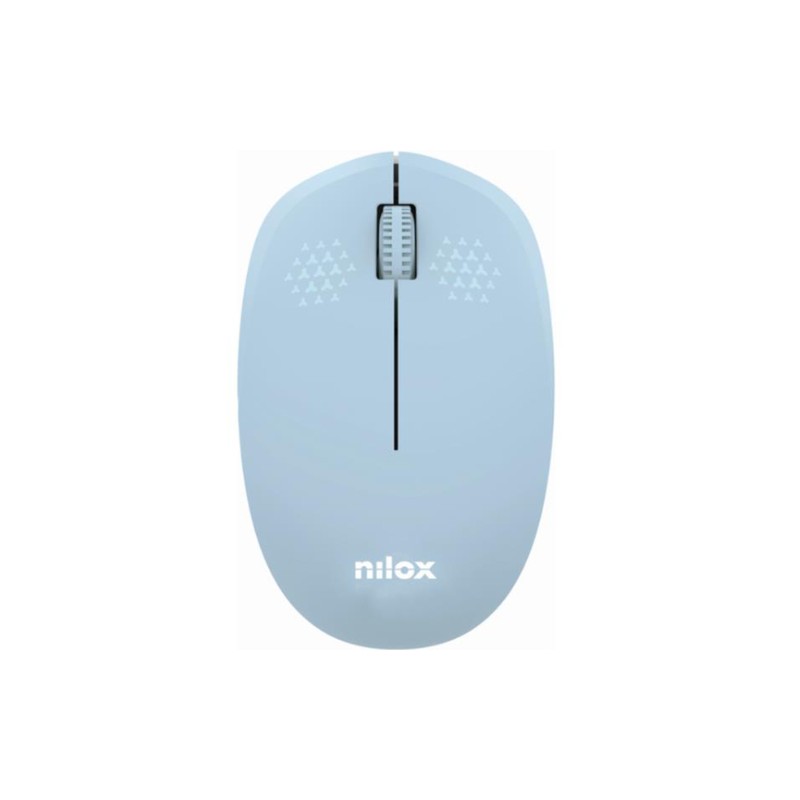 Nilox ratón wireless, 1000 dpi, 3 botones, azul