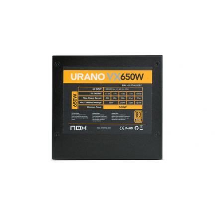 FUENTE ALIMENTACION NOX URANO VX650 650W 80+ BRONZE ATX NEGRO