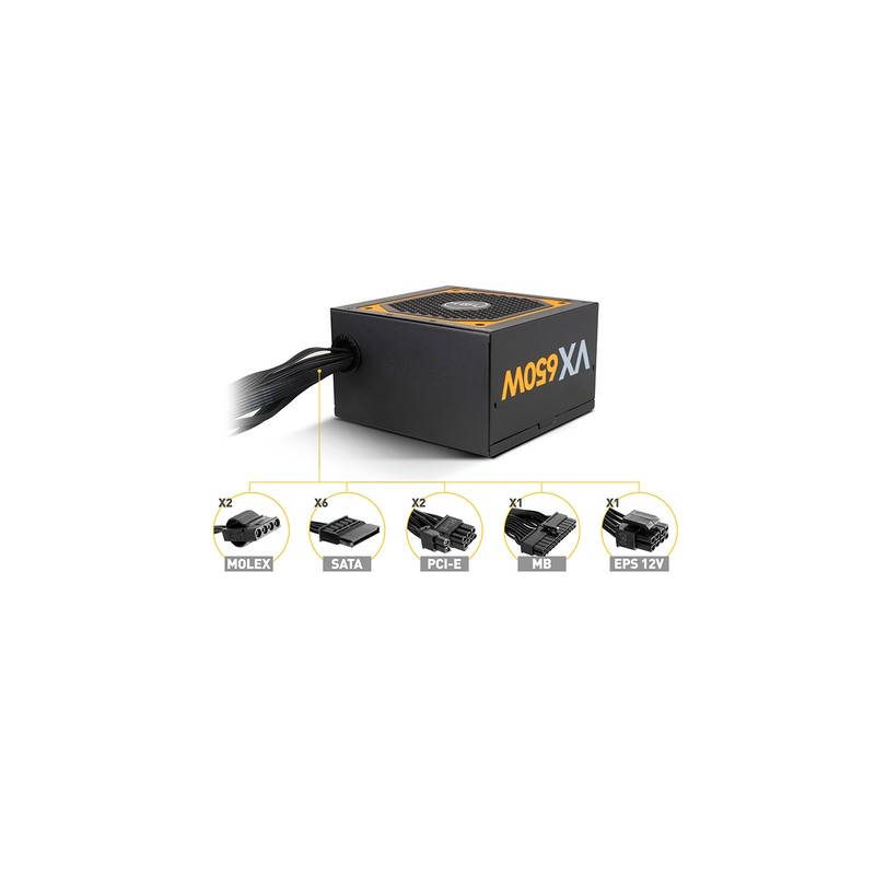 FUENTE ALIMENTACION NOX URANO VX650 650W 80+ BRONZE ATX NEGRO