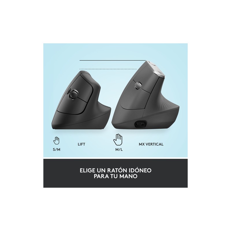 RATON ERGONOMICO LOGITECH INALAMBRICO BLUETOOTH 2.4GHz