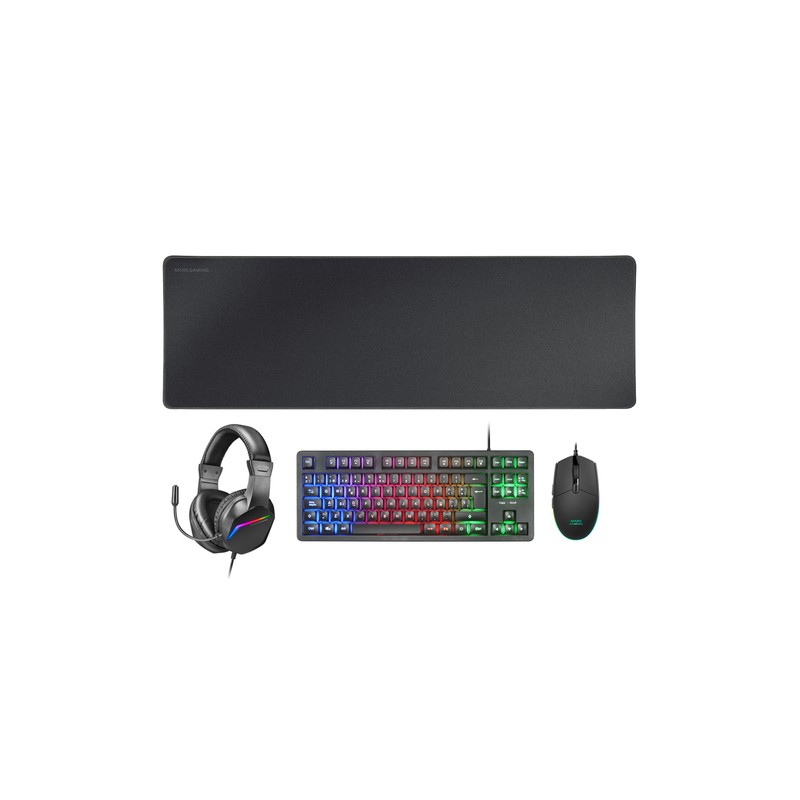 Mars gaming combo gaming mcp-rgb3 4en1 negro