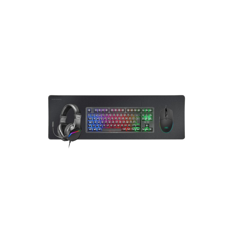 Mars gaming combo gaming mcp-rgb3 4en1 negro