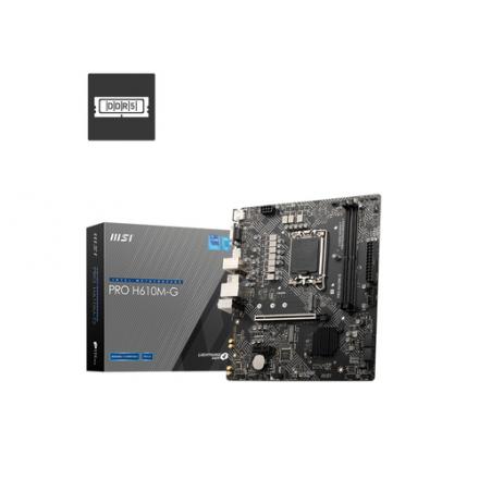 Msi placa base pro h610m-g ddr5 matx 1700