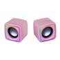 Altavoces 2.0 Mars Gaming Mscube Pink 8w Rms Sonido Dsp Espacial Iluminacion Rgb