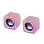Altavoces 2.0 Mars Gaming Mscube Pink 8w Rms Sonido Dsp Espacial Iluminacion Rgb