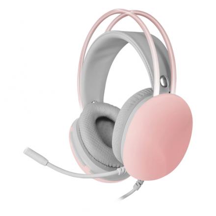 Headset Mars Gaming Mh-glow Pink Jack 3.5mm Y Alimentacion Por Usb Iluminacion 360º Chroma En Diadema Y Auriculares Sonido Ul