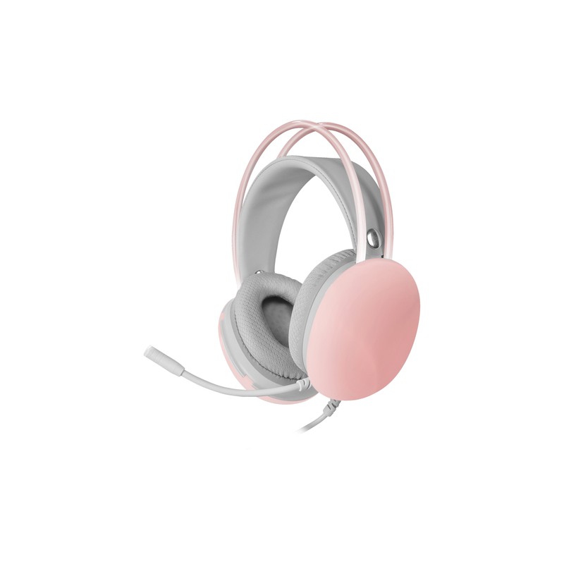Headset Mars Gaming Mh-glow Pink Jack 3.5mm Y Alimentacion Por Usb Iluminacion 360º Chroma En Diadema Y Auriculares Sonido Ul