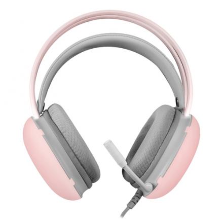 Headset Mars Gaming Mh-glow Pink Jack 3.5mm Y Alimentacion Por Usb Iluminacion 360º Chroma En Diadema Y Auriculares Sonido Ul
