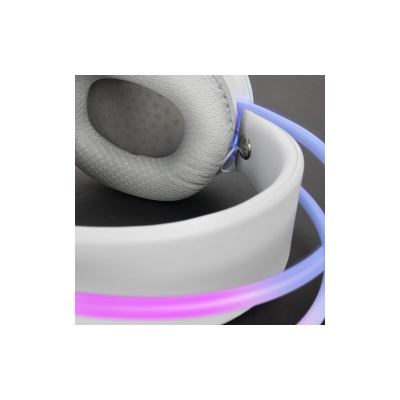 Headset Mars Gaming Mh-glow Pink Jack 3.5mm Y Alimentacion Por Usb Iluminacion 360º Chroma En Diadema Y Auriculares Sonido Ul