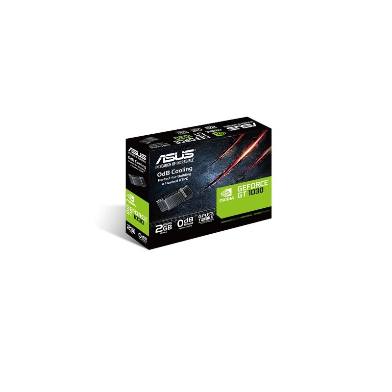 Vga Asus Gt1030-sl-2g-brk (perfil Bajo) Hdmi Dvi 1920x1200 Clock : 1506 Mhz Memory 6008 Mhz 64bit, Sin Ventilador