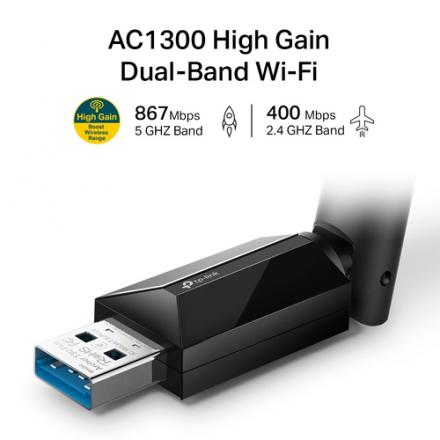 Usb Wifi Dualband Tp-link Archer T3u Plus Antena Externa Alta Ganancia Wifi Ac1300 400mb En 2,4ghz Y 867mb En 5ghz Usb3.0