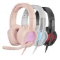 Headset Mars Gaming Mh320 Pink Hi-fi Ultra-bass 3d Jack 3.5mm Iluminacion Rgb Flow (alimentada Por Usb) Micro Con Cancelacion