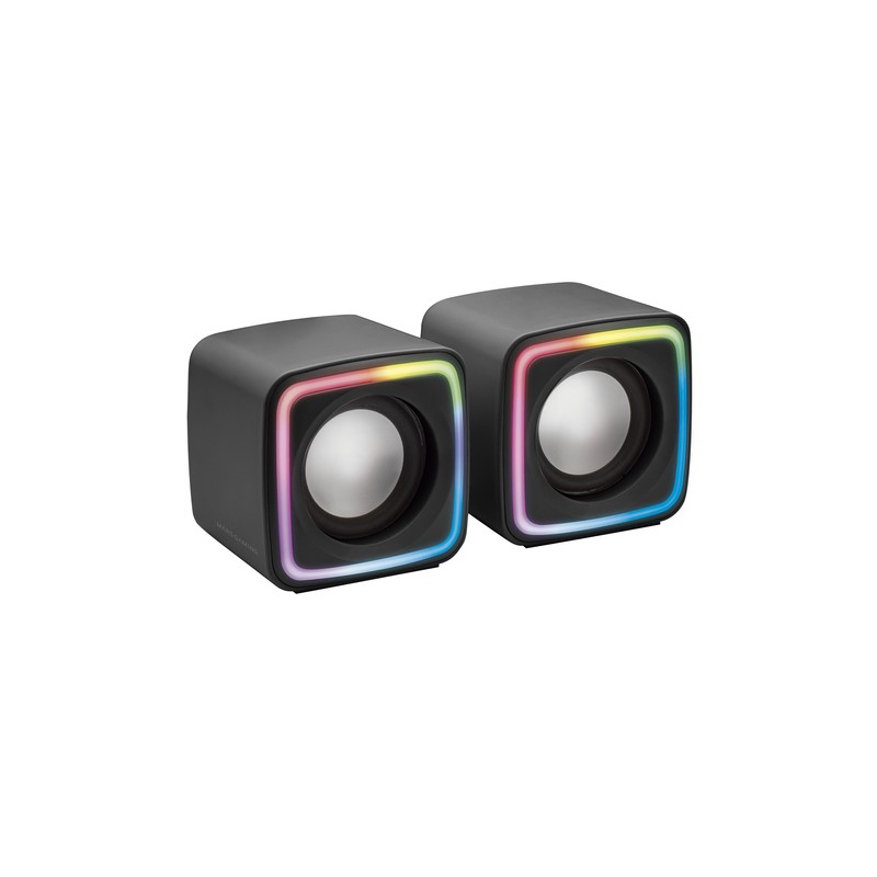 Altavoces 2.0 Mars Gaming Mscube Black 8w Rms Sonido Dsp Espacial Iluminacion Rgb